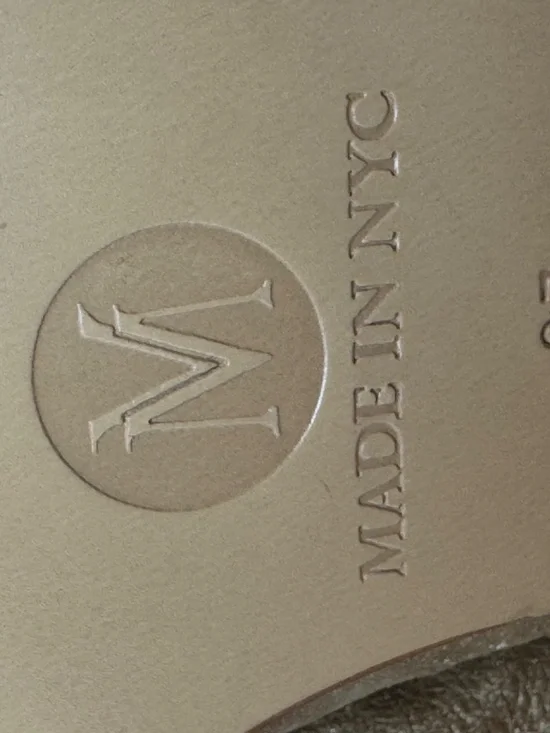 MODERN VICE NYC Handmade Leather Boot Metallic Gold Zip Up Buckle Size 37 Fringe - Picture 15 of 15